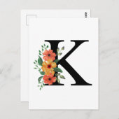 Buchstabe k postkarte (Vorne/Hinten)