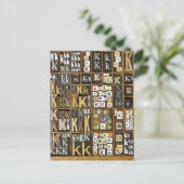 Buchstabe K Postkarte (Stehend Vorderseite)