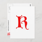 Buchstabe K Postkarte (Vorne/Hinten)