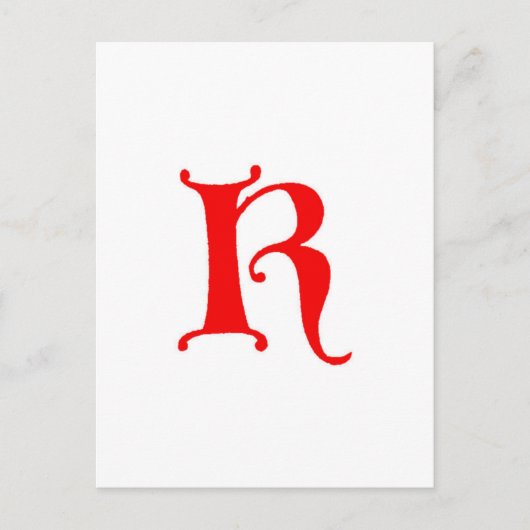 Buchstabe K Postkarte (Vorderseite)