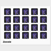 Buchstabe K Quadratischer Aufkleber (Blatt)