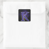 Buchstabe K Quadratischer Aufkleber (Tasche)