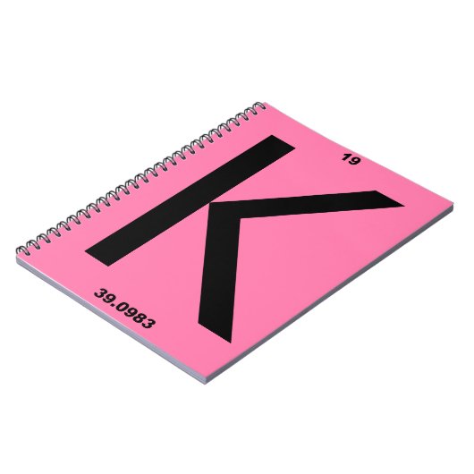 Buchstabe K rosa Notizblock (Linke Seite)