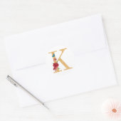 Buchstabe k runder aufkleber (Umschlag)