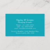 Buchstabe K scherzt bunte Block-Visitenkarte Visitenkarte (Rückseite)