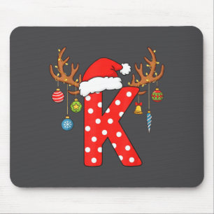 Buchstabe K Weihnachtsmonogramm Alphabet Initialsc Mousepad