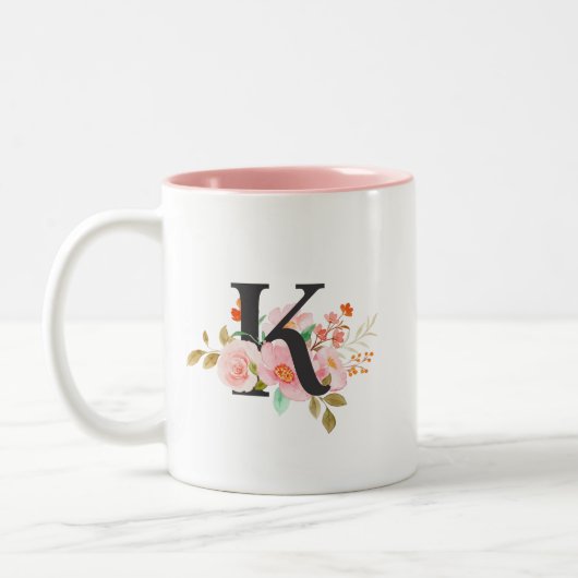 Buchstabe K Zweifarbige Tasse (Links)