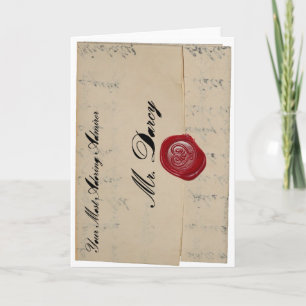 Buchstabe-Karte Herr-Darcy Love Karte