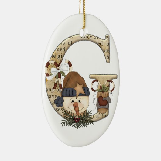 Buchstabe-Kunst - G - Keramik Ornament (Rechts)