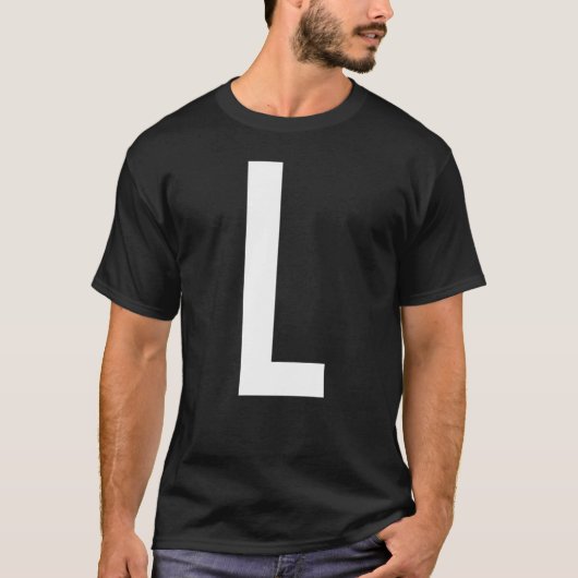 BUCHSTABE L ALPHABET MONOGRAMM INITIALE T-Shirt (Vorderseite)