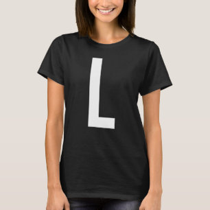 BUCHSTABE L ALPHABET MONOGRAMM INITIALE T-Shirt