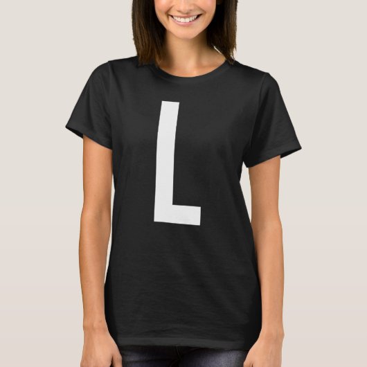 BUCHSTABE L ALPHABET MONOGRAMM INITIALE T-Shirt (Vorderseite)