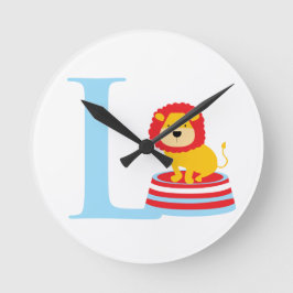 Buchstabe L Anfangszeit Runde Wanduhr