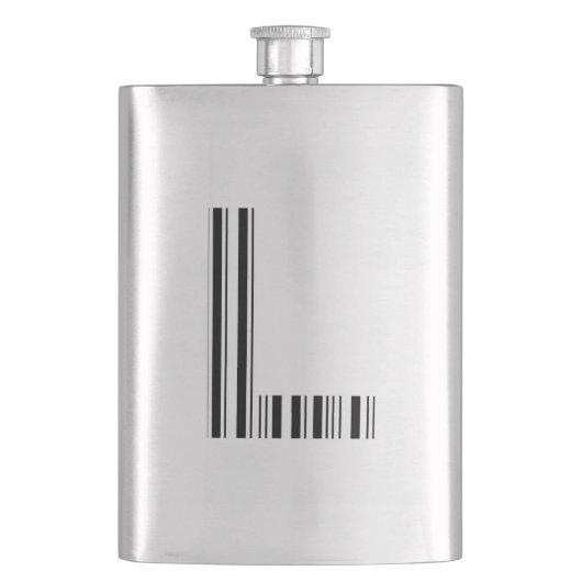 BUCHSTABE L BARCODE Erstes Anfangsbarcode-Muster Flachmann (Vorderseite)