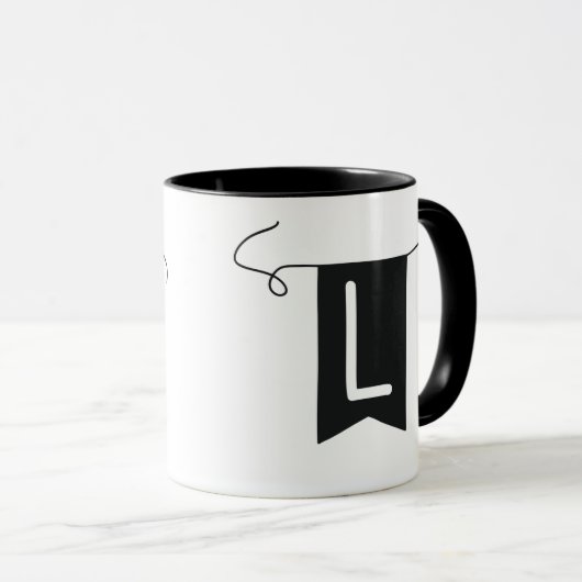 Buchstabe „L“ Becher  Tasse (VorderseiteRechts)