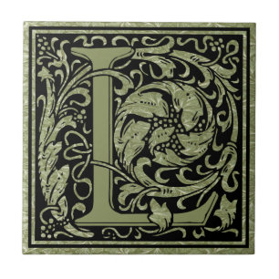 Buchstabe L Erster Buchstabe Monogramm Fliese
