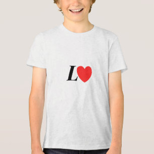 Buchstabe L Herz - Valentinstag Anfangsbuchstabe L Tri-Blend Shirt
