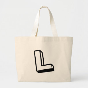 Buchstabe L Jumbo Stoffbeutel