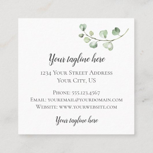 Buchstabe L mit Goldgeometrischem Entwurf und Quadratische Visitenkarte (Rückseite)