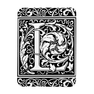 Buchstabe L Mittelalterliche Monogramm-Kunst Art N Magnet