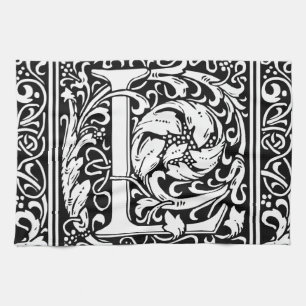 Buchstabe L Mittelalterliche Monogramm-Kunst im Ju Handtuch