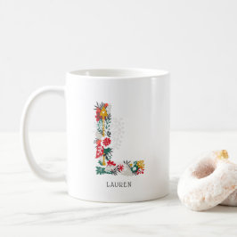Buchstabe L | Monogramm-I-Tasse für den Blasenbrie Kaffeetasse