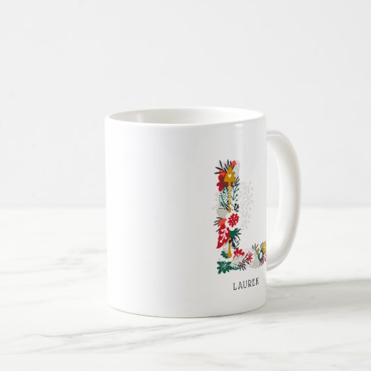 Buchstabe L | Monogramm-I-Tasse für den Blasenbrie Kaffeetasse (VorderseiteRechts)