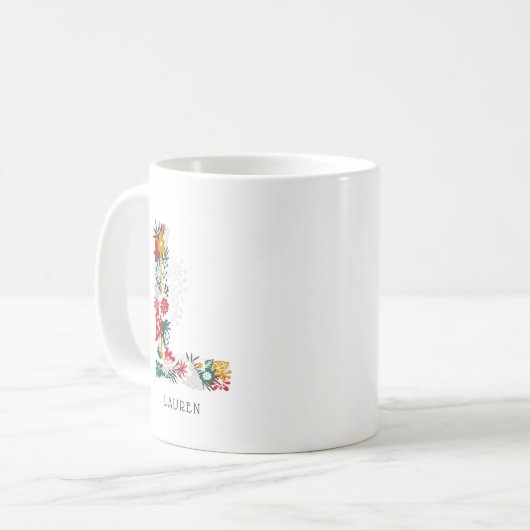 Buchstabe L | Monogramm-I-Tasse für den Blasenbrie Kaffeetasse (Vorderseite Links)