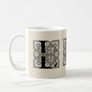 Buchstabe L Monogramm Vintage-Keltischer Knoten Dr Kaffeetasse