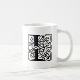 Buchstabe L Monogramm Vintage-Keltischer Knoten Dr Kaffeetasse