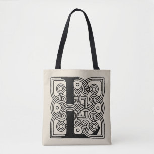 Buchstabe L Monogramm Vintage-Keltischer Knoten Dr Tasche