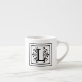 Buchstabe L Monogrammespresso-Tasse Espressotasse (Rechts)