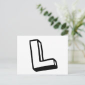 Buchstabe L Postkarte (Stehend Vorderseite)