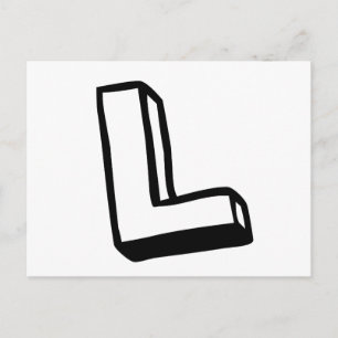 Buchstabe L Postkarte