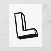 Buchstabe L Postkarte (Vorderseite)