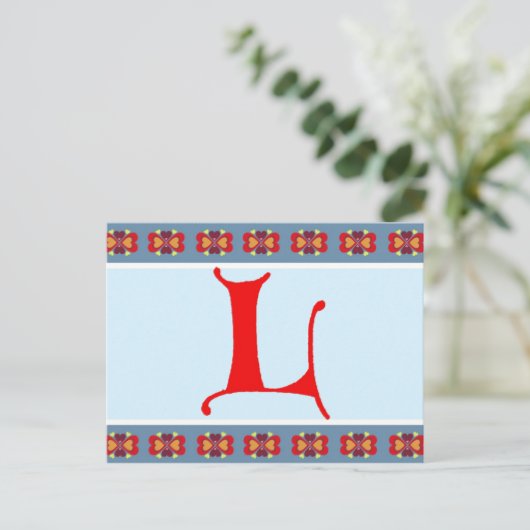 Buchstabe L Postkarte (Stehend Vorderseite)