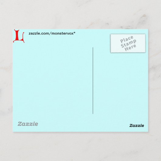 Buchstabe L Postkarte (Rückseite)