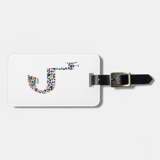 Buchstabe 'LAMED' Gepäckanhänger (Vorderseite horizontal)