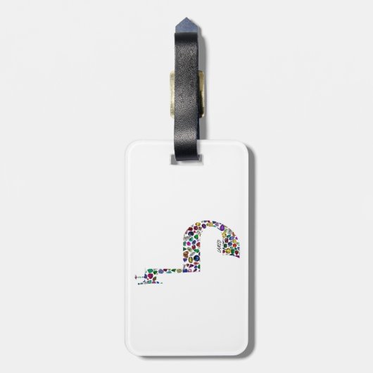 Buchstabe 'LAMED' Gepäckanhänger (Rückseite vertikal)