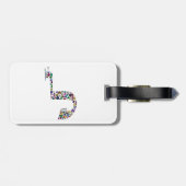 Buchstabe 'LAMED' Gepäckanhänger (Rückseite horizontal)