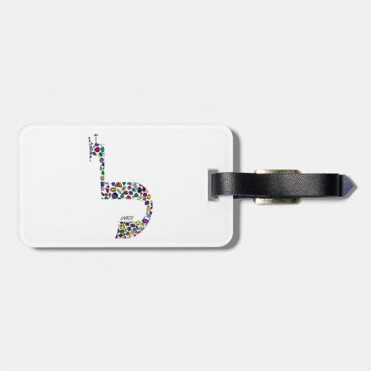 Buchstabe 'LAMED' Gepäckanhänger (Rückseite horizontal)