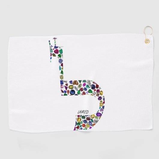 Buchstabe 'LAMED' Golfhandtuch (Horizontal)