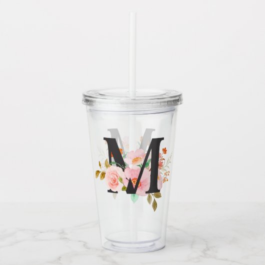 Buchstabe M Acryltrinkbecher (Vorderseite)