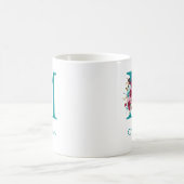 Buchstabe M Aquamarin rosa Kaffeetasse (Mittel)