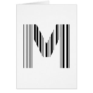 BUCHSTABE M BAR CODE Erstes Anfangsbarcode-Muster