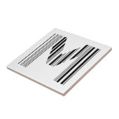 BUCHSTABE M BAR CODE Erstes Anfangsbarcode-Muster Fliese (Seite)