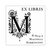 Buchstabe M Botanischer Ex Libris Buchzeichenstemp Gummistempel (Prägung)