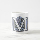 Buchstabe "M" Elegant bestickt Kaffeetasse (Mittel)