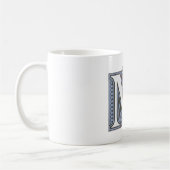 Buchstabe "M" Elegant bestickt Kaffeetasse (Links)