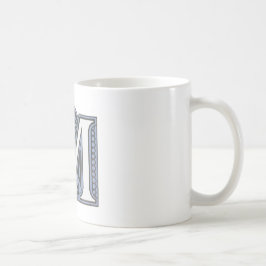 Buchstabe "M" Elegant bestickt Kaffeetasse